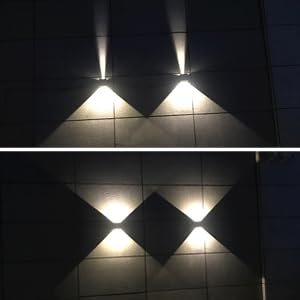 Scpitw Modern Wall Lights 4 PCS LED Wall Pack Light Waterproof Outdoor Sconces for Porch Patio