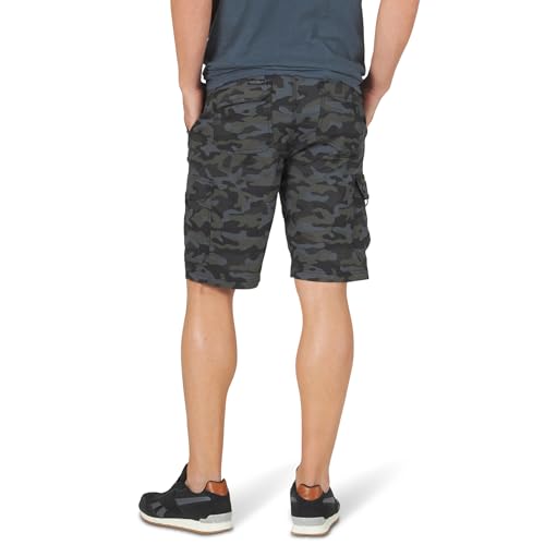 Lee Men's Extreme Motion Crossroad Cargo Short, Black Camo, 34