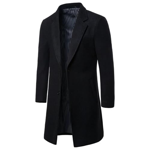 Men Suits Style Overcoat Outerwear Suits Regular Fit Long Jacket Wool Blend Slim Woolen Outwear Cashmere Jacket