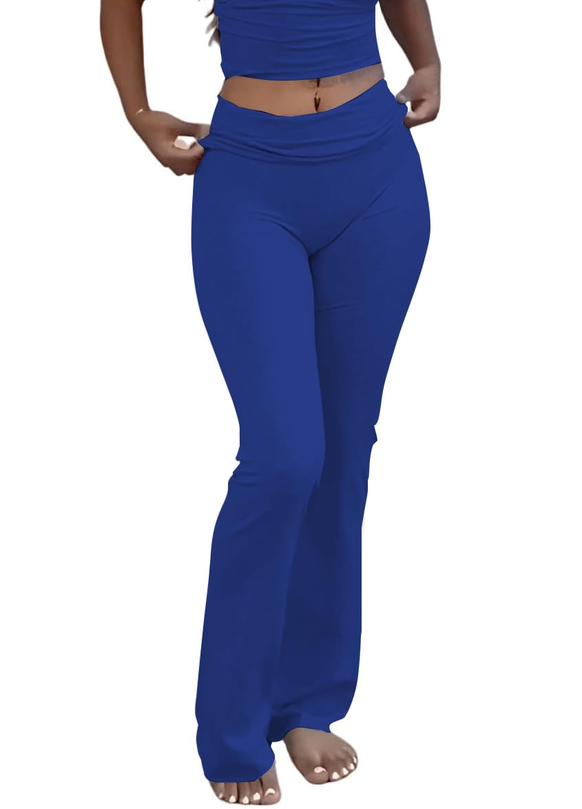 Nismruc Lounge Pants Women Casual Petite Comfy Trousers Trendy Ladies Bottoms Royal Blue M
