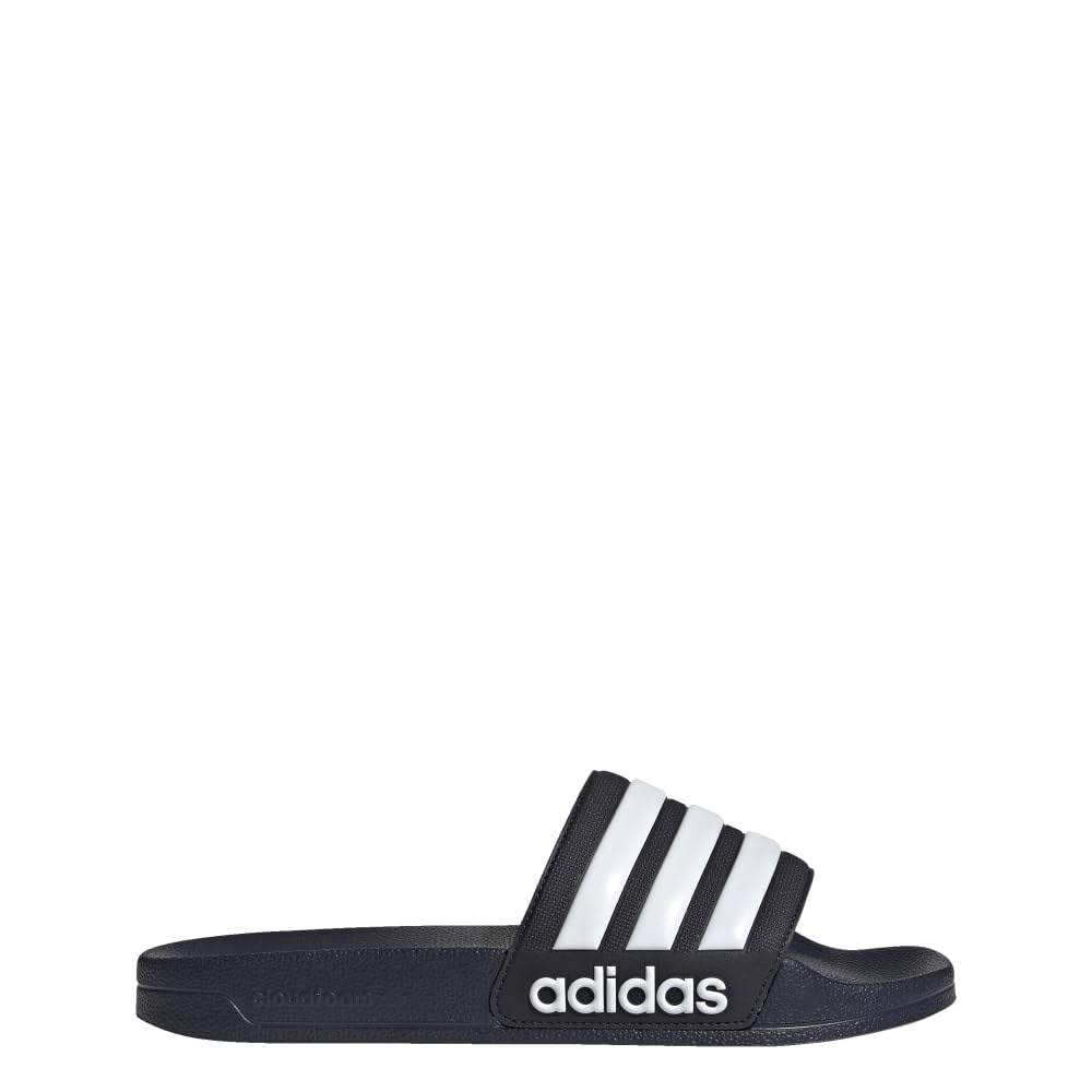 adidas Unisex Adilette Shower Slides Sandal, Legend Ink/White/Legend Ink, 10 US Men