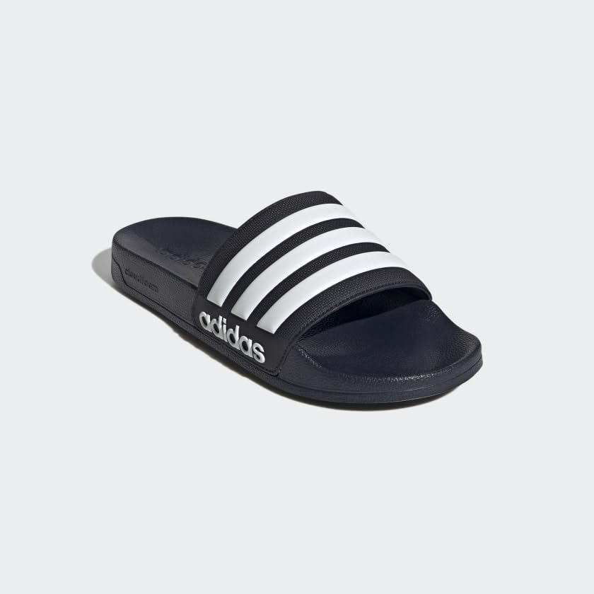 adidas Unisex Adilette Shower Slides Sandal, Legend Ink/White/Legend Ink, 10 US Men
