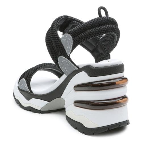 Ash Women's Cosmos Sandal-Stylish, Comfortable, and Durable Design for Casual & Dressy Occasions, Black/Silver - 5.5-6