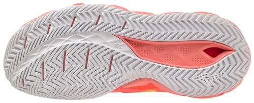 Mizuno Wave Enforce Tour AC Women Tennis Shoe, Candy Coral-Snow White, 11