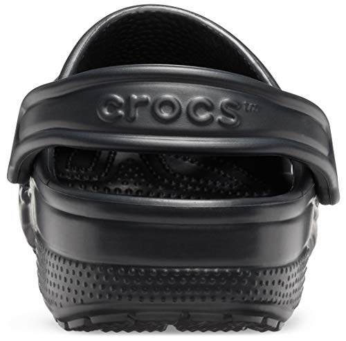 Crocs Unisex-Adult Classic Clogs, Black, 9 Men/11 Women