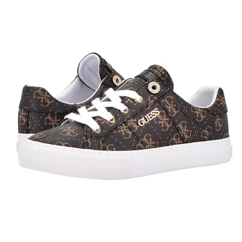 Guess Women's Loven3 Sneaker, Brown Multi 908, 6