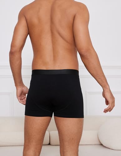 LEADHALO Merino Wool Mens Underwear, Mens Boxer Briefs Moisture Wicking Breathable with fly, Compression Boxers for Man for Athletic Sport Workout 3 Pack M