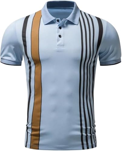 Golf Performance Polo Shirt Mens Quick Dry Breathable Slim Fit Lightweight Short Sleeve Wicking Athletic Business T-Shirt(Pl93-khaki,Large)