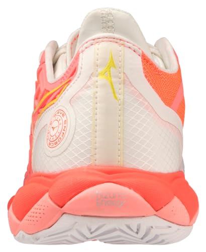 Mizuno Wave Enforce Tour AC Women Tennis Shoe, Candy Coral-Snow White, 11