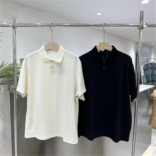 Quick Dry Athletic Polo Shirts Men Performance Lightweight Short Sleeve Moisture Wicking Button Casual Golf T-Shirts(Apricot,Medium)