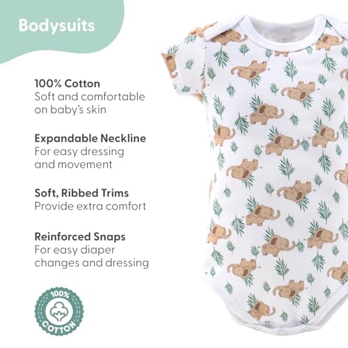 The Peanutshell Baby Layette Gift Set for Boys or Girls - 16 Piece New Born Unisex Gift Set, Baby Clothes & Newborn Essentials Must Haves - Newborn Clothes 0-3 Months - Wild Jungle