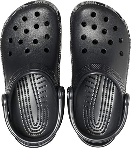 Crocs Unisex-Adult Classic Clogs, Black, 9 Men/11 Women