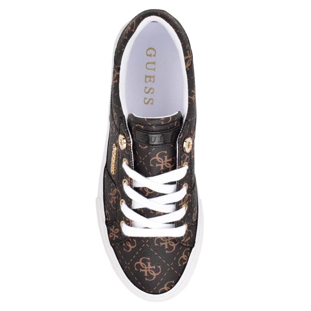 Guess Women's Loven3 Sneaker, Brown Multi 908, 6