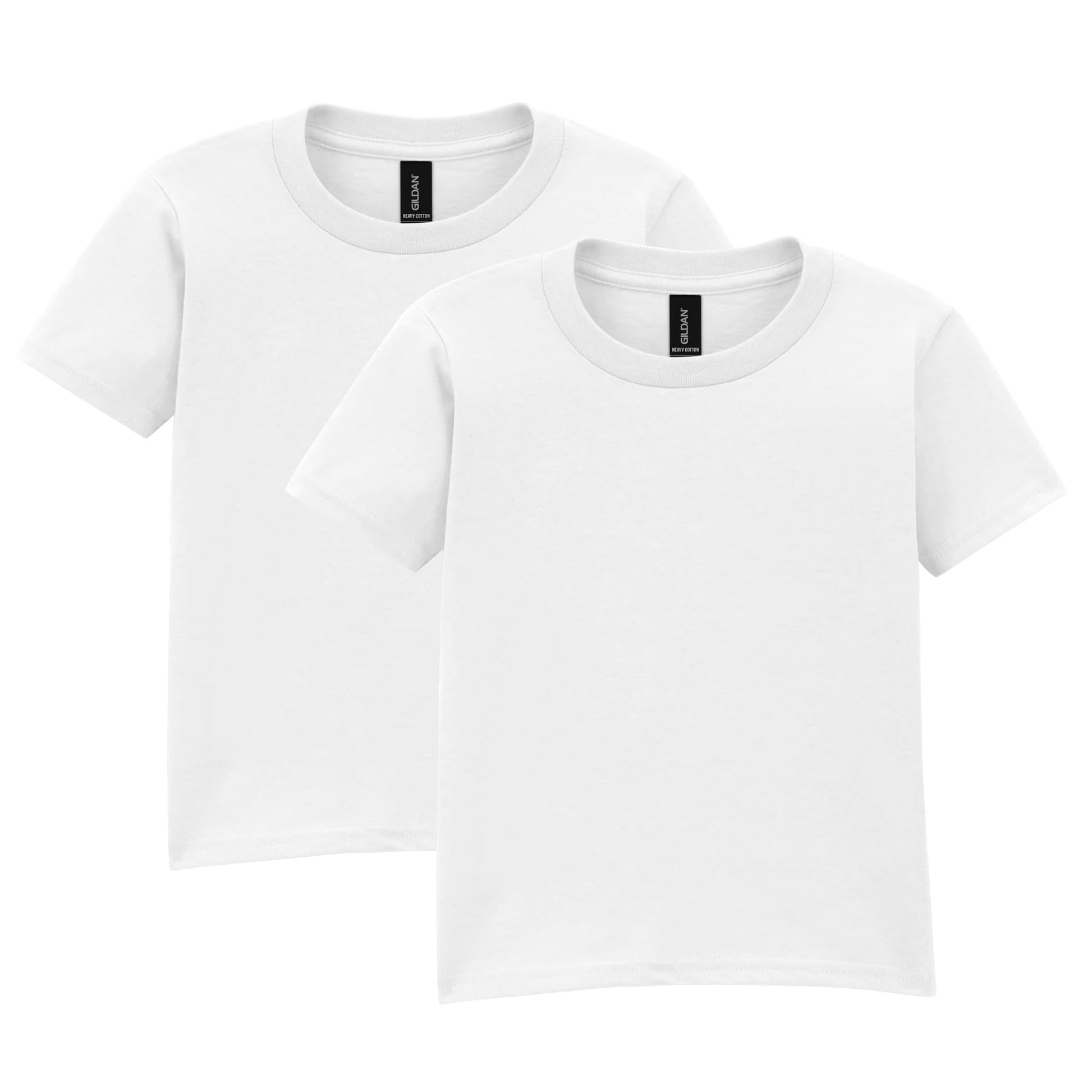 Gildan Youth Toddler T-Shirt, Style G5100P, 2-Pack, White, 2T