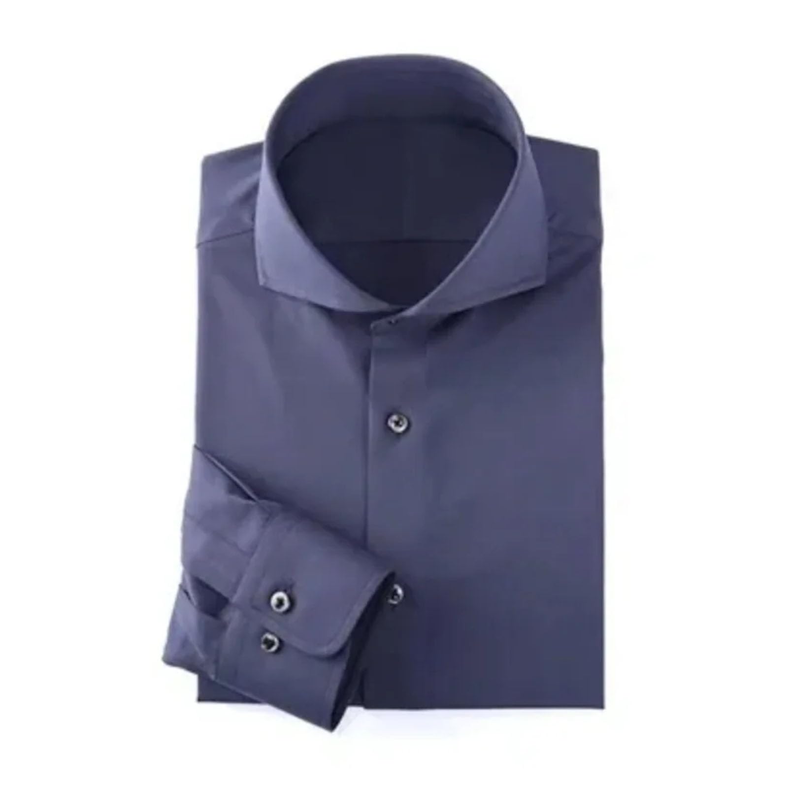 Men's Modern Dress Shirt Long Sleeve Solid Slim Fit Wrinkle-Free Business Button Down Blue