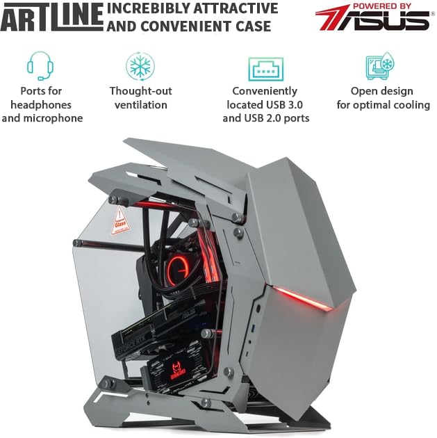Gaming PC ARTLINE Gaming MOD (MODv40) / ARTLINE/AMD Ryzen™ 7 / AMD 8-core Ryzen 7 9800X3D 4.7-5.2GHz / GeForce RTX 4070 Super 12GB / 64GB DDR5-6000 / 2TB NVMe Gen4 Basic/AMD B650 / Prime B650M-A