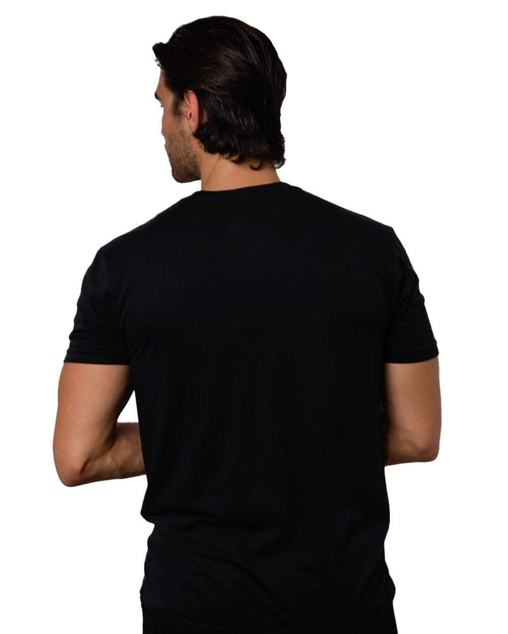 INTO THE AM Universal Love Glow in The Dark Graphic Tee for Men - Short Sleeve Design T-Shirts (Black, Large)