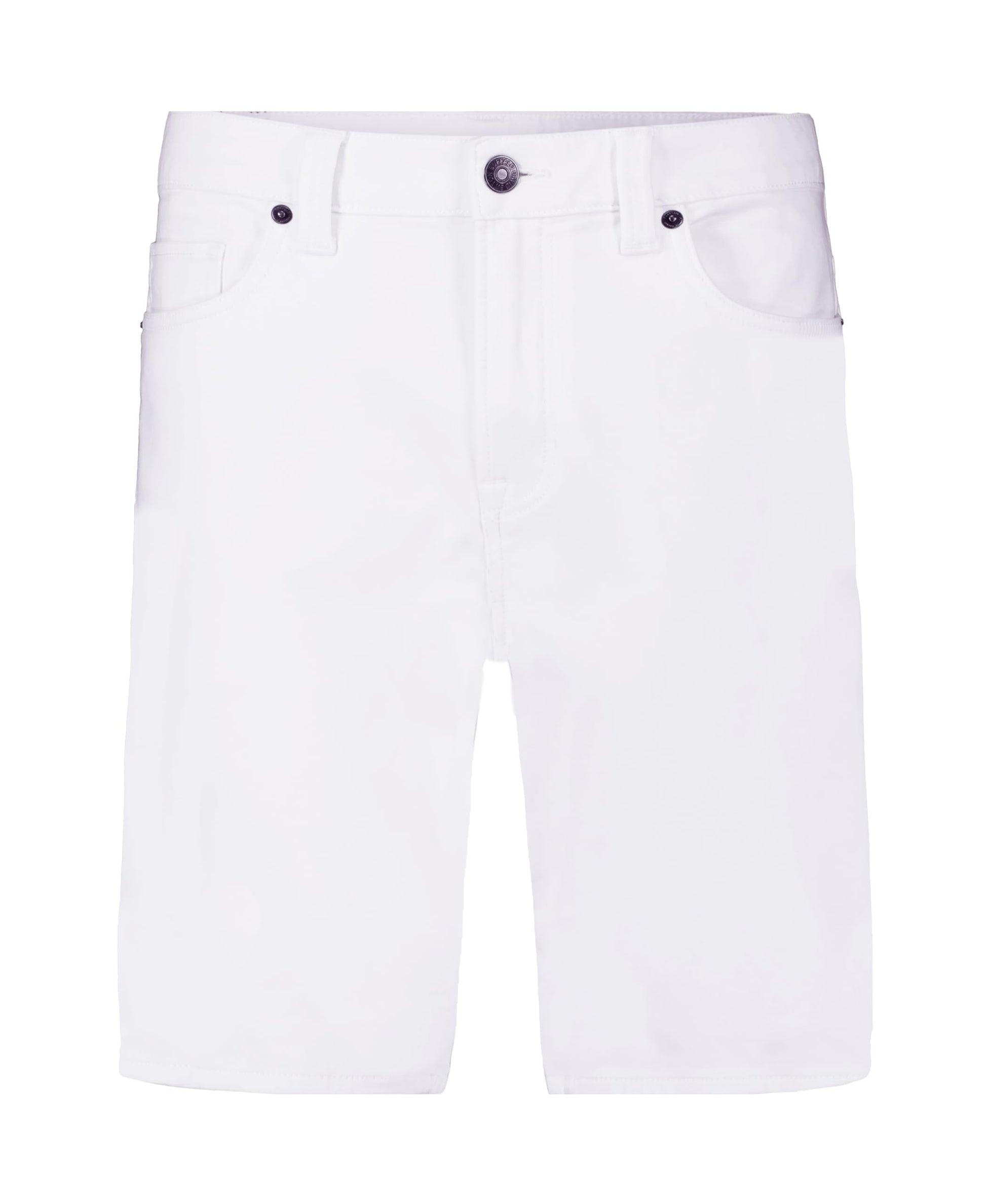 Buffalo David Bitton Men's Non-Denim Relaxed Straight Dean French Terry Shorts with Cotton Blend Stretch, Bright White