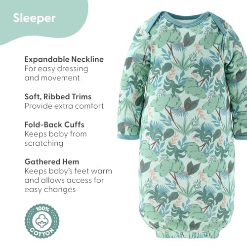 The Peanutshell Baby Layette Gift Set for Boys or Girls - 16 Piece New Born Unisex Gift Set, Baby Clothes & Newborn Essentials Must Haves - Newborn Clothes 0-3 Months - Wild Jungle