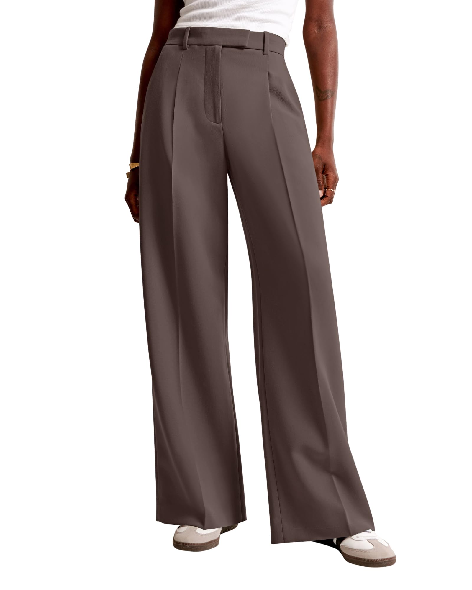 NIMIN Women Wide Leg Pants High Waisted Trendy Dressy Work Trousers Business Casual Pants 2025 Fashion Slacks Outfits with Pockets