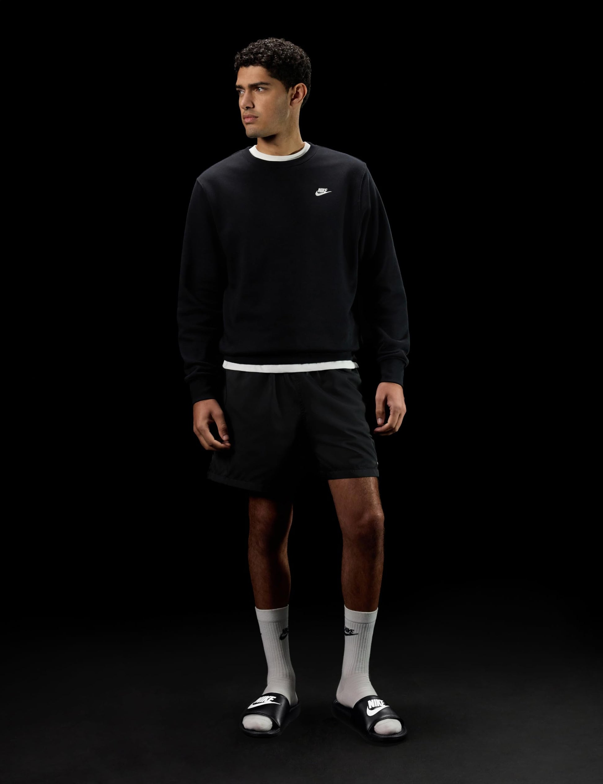 Nike Unisex Benassi JDI Sport Sandal, Black/White, 4 US Men