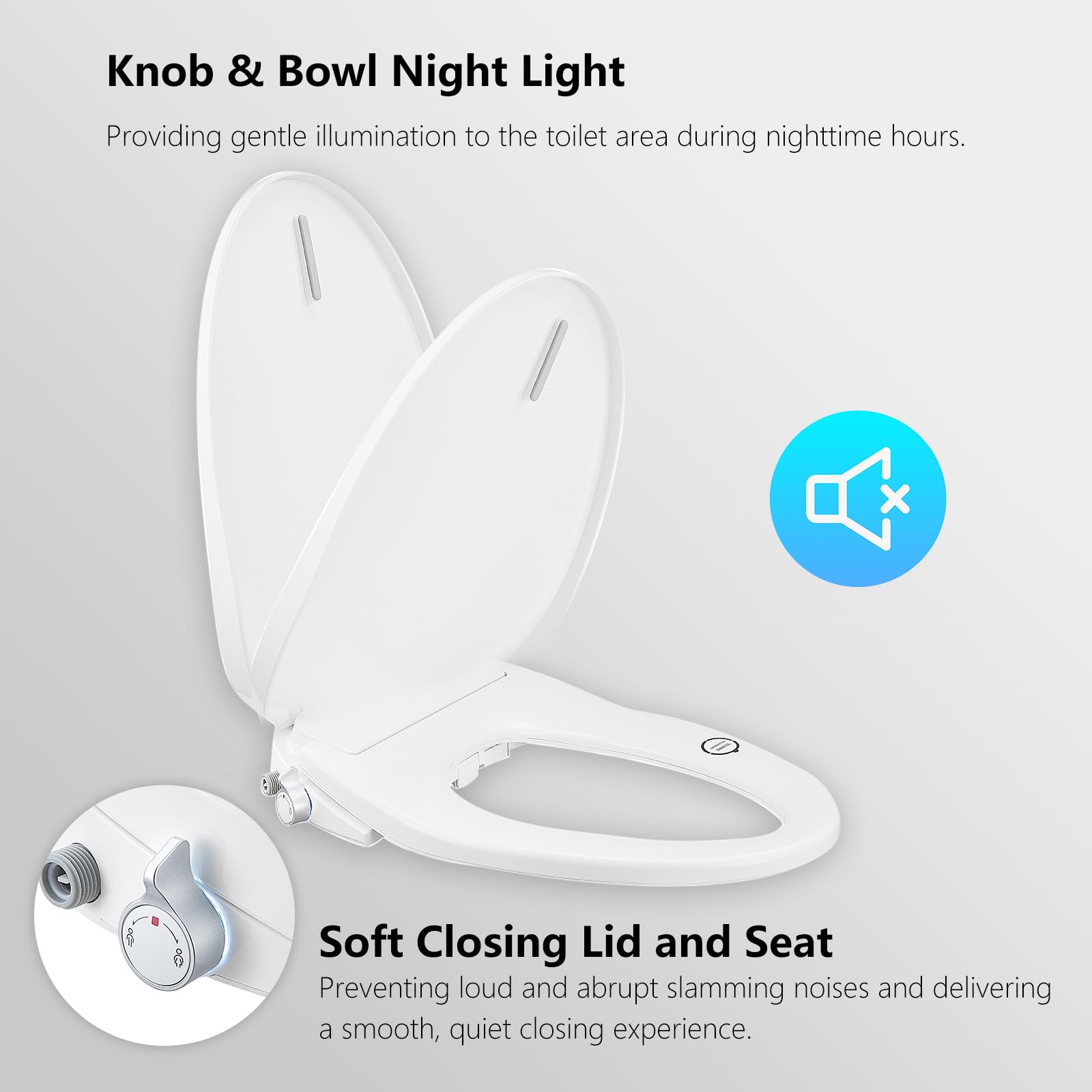 UYXMTPY Elongated Electronic Bidet Toilet Seat with Wireless Remote Control,Heated Toilet Seats Smart Bidet, Warm Air Dryer,Temperature Controlled Wash and Soft-close Functions (TE001-116)