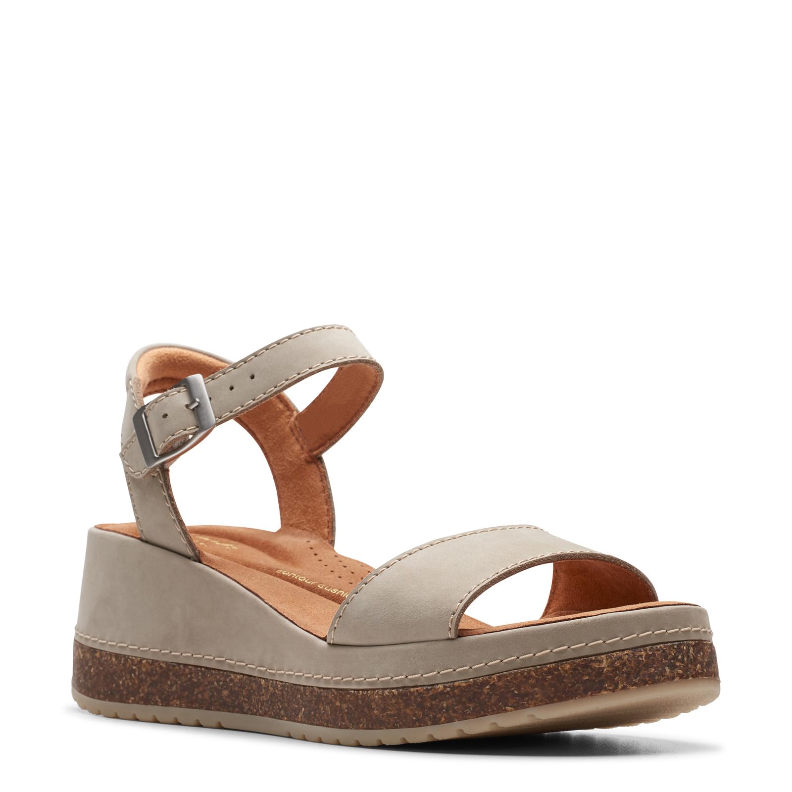 Clarks Women's Classic Sandal, Stone Nubuck, 7.5