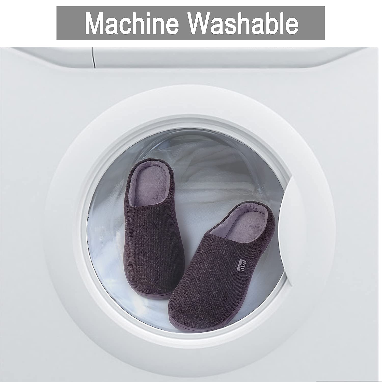 RockDove Women's Original Two-Tone Memory Foam Slipper, Size 9-10 US Women, Eggplant