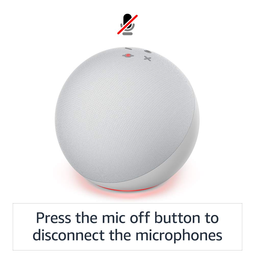 Amazon Echo (newest model), Alexa speaker with premium sound, Ideal for large bedrooms, living rooms and kitchens, Glacier White