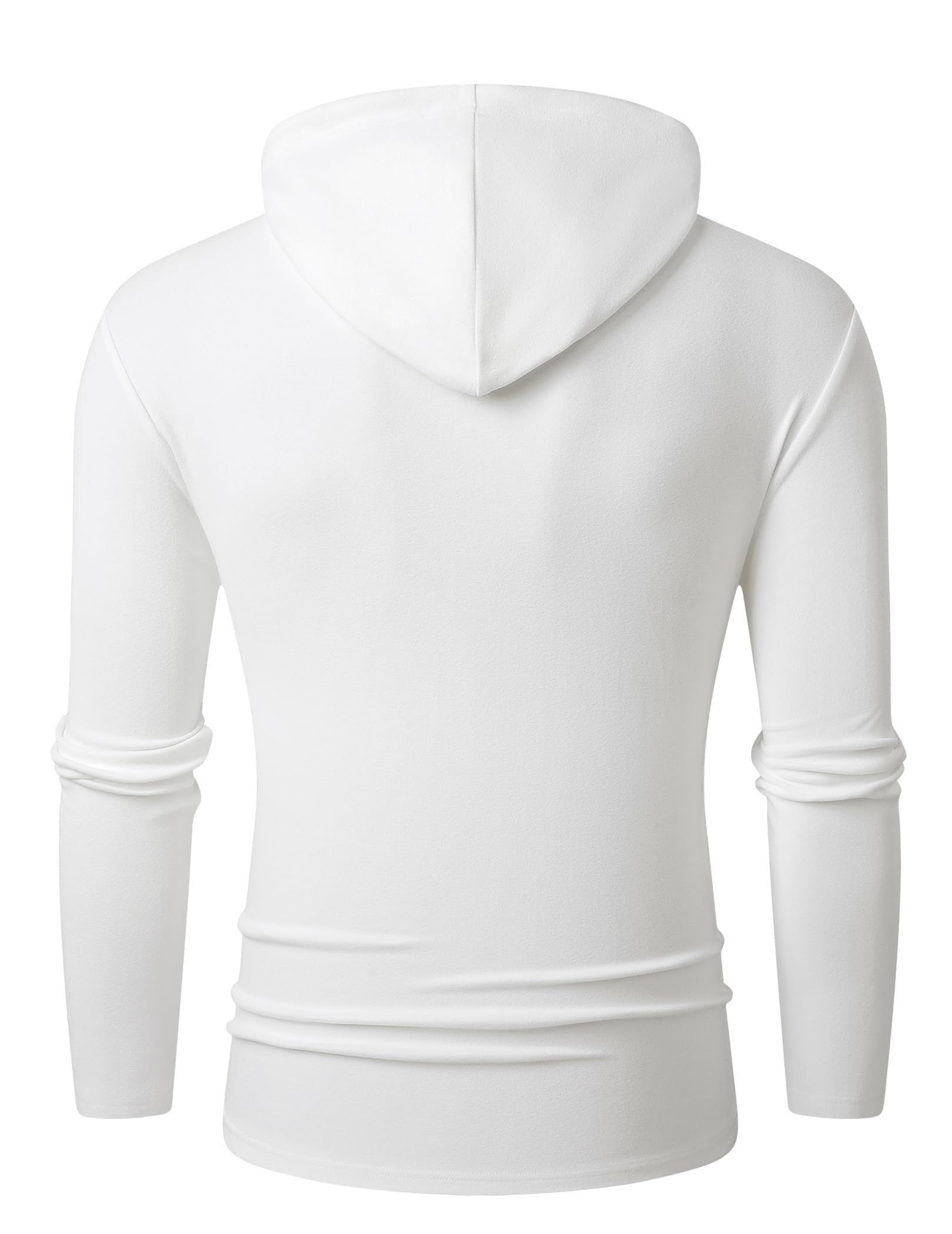 JMIERR Mens Hoodies Muscle Long Sleeve T Shirts Casual Early Fall Fashion Gym Workout Athletic Longline Hooded Sweatshirt Pullover Fleece Jackets, US46(XL), White