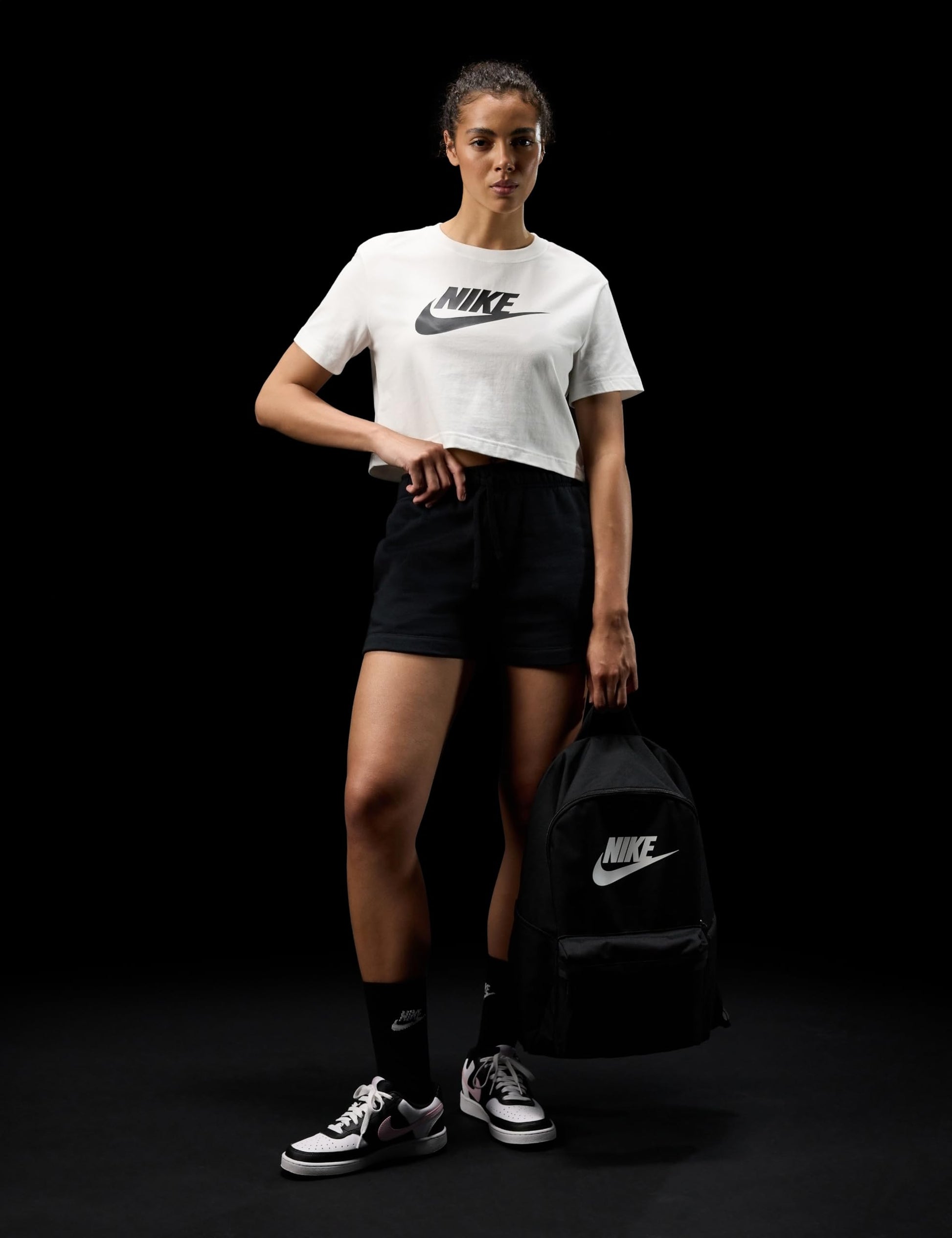 Nike Heritage, Black/Black/White, Medium