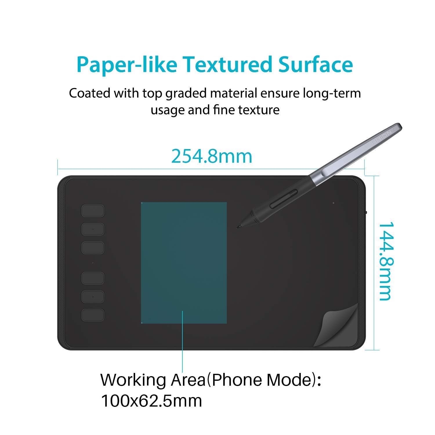 HUION Inspiroy H640P Drawing Tablet, 6x4 inch Digital Art with Battery-Free Stylus, 8192 Pen Pressure, 6 Hot Keys, Graphics Tablet for Drawing, Writing, Design, Teaching, Work with Mac, PC & Mobile