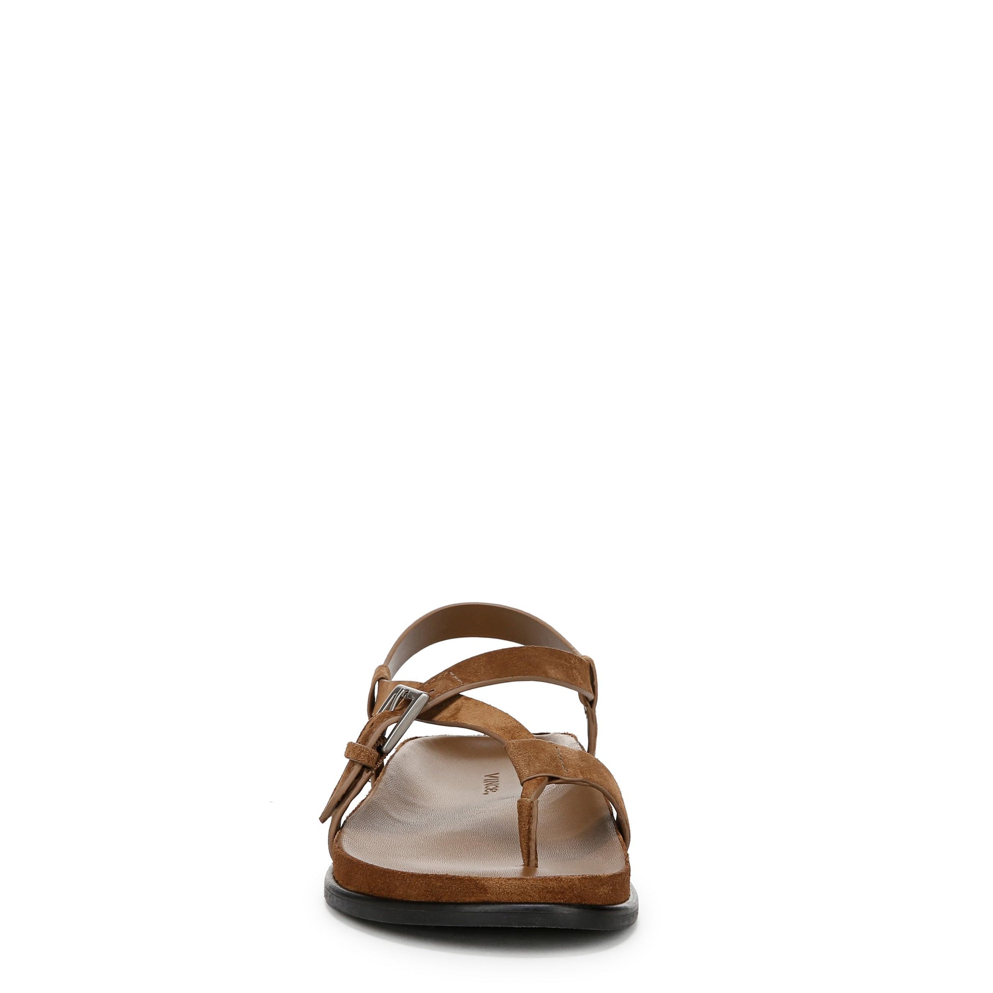 Vince Womens Franca Flat Sandal Elmwood Suede 8 M