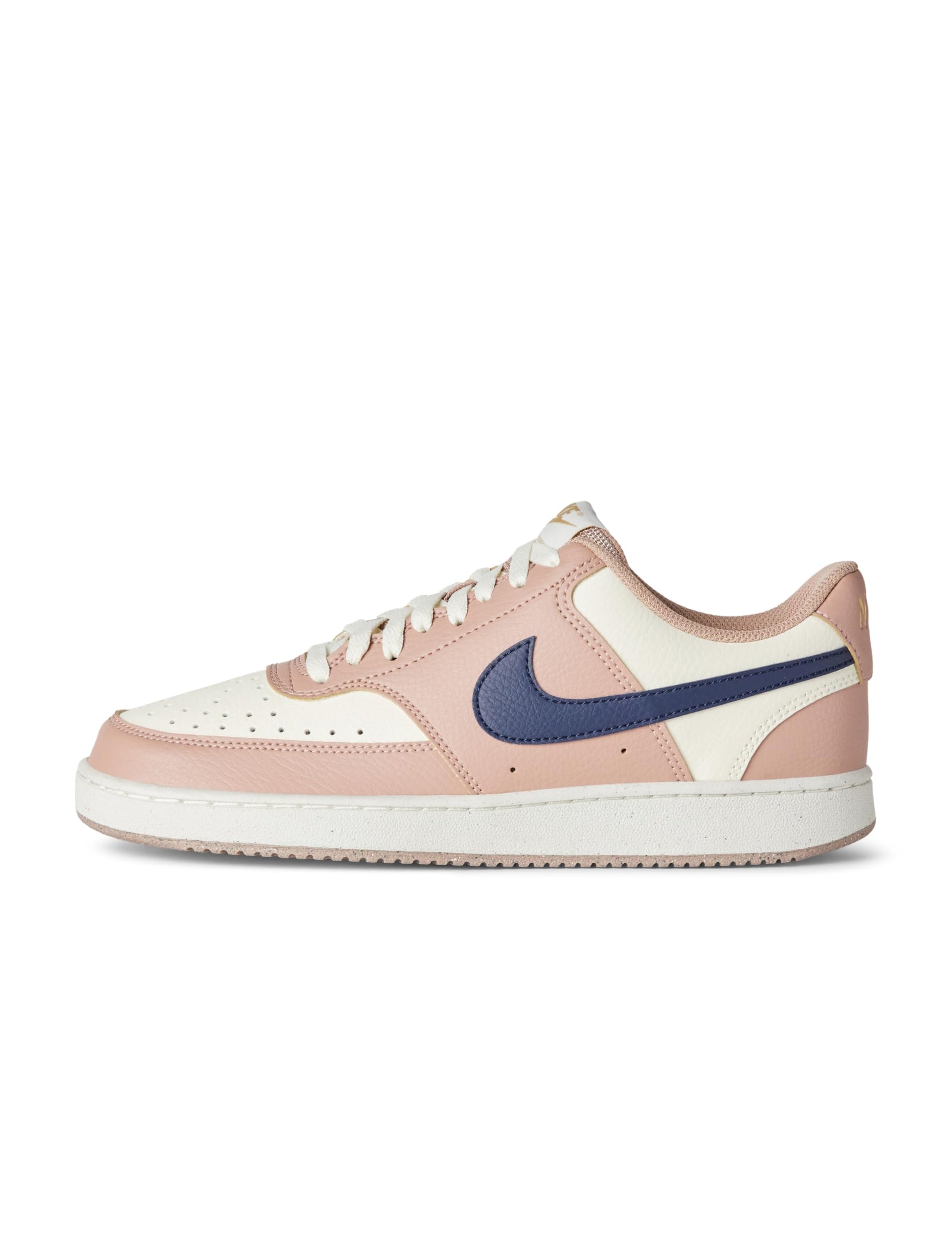 Nike Women's Court Vision Low Next Nature Sneaker, Particle Pink/Midnight Navy/Pale Ivory, 9