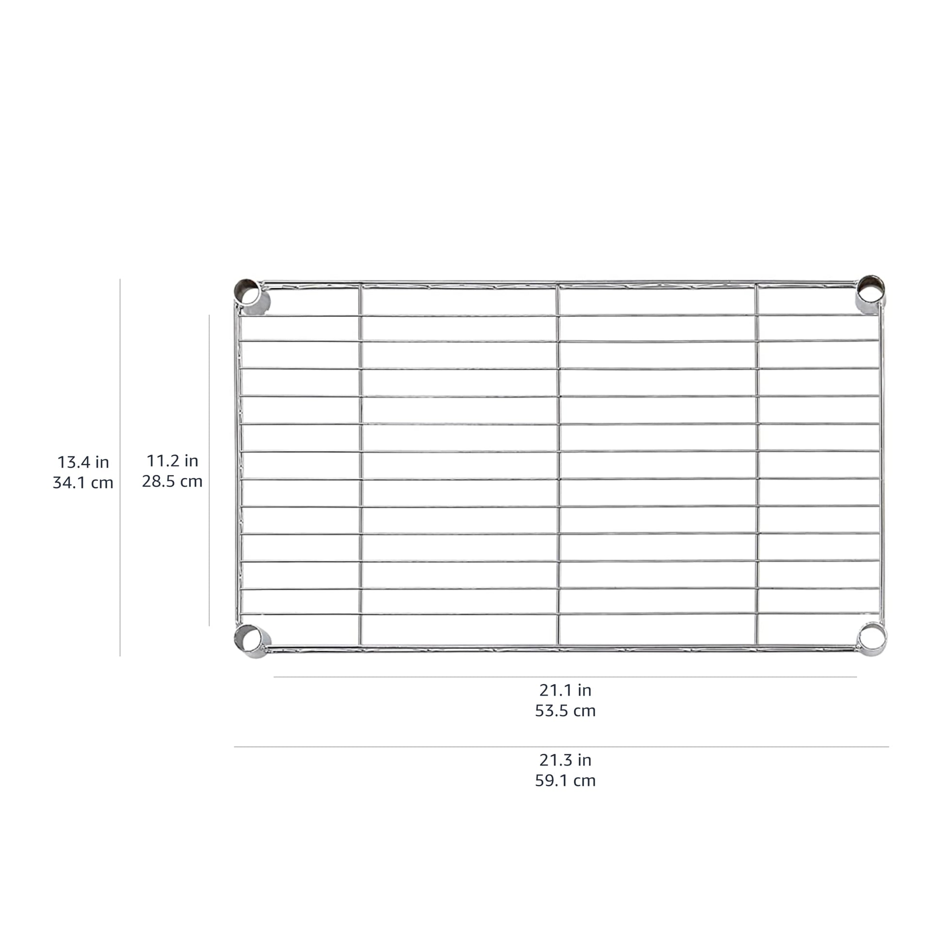 Amazon Basics 4-Shelf Steel Wire Storage Rack, Adjustable, Sturdy, Easy Assembly, 13.4 D x 23.2 W x 48 H in, Black