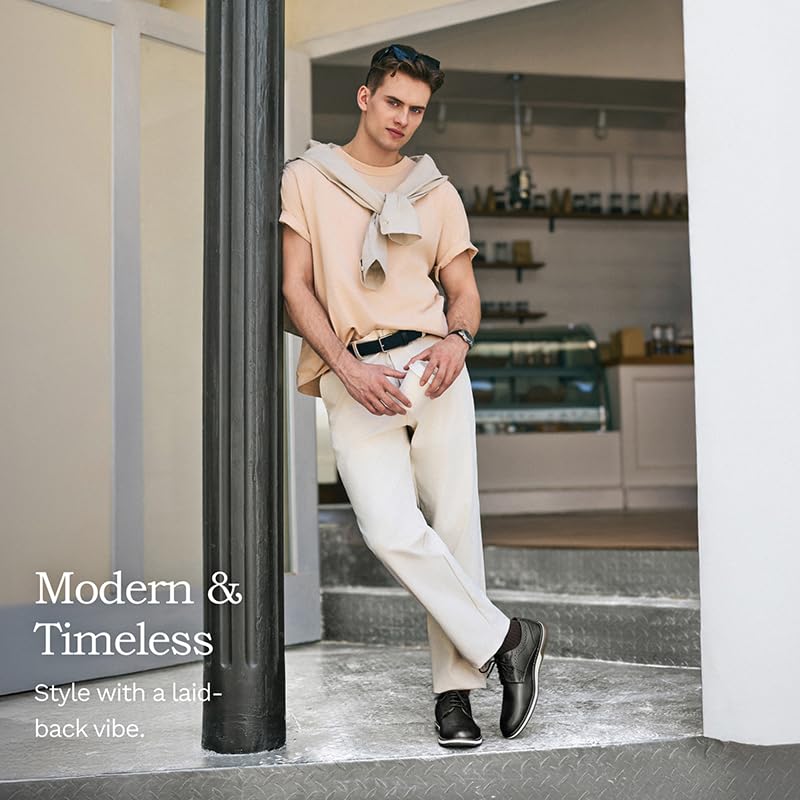 Bruno Marc Men's Casual Dress Sneaker Shoes, Business Formal Derby Plain Toe Oxfords Crossflex GentEdge,Size 12,Black,SBOX223M