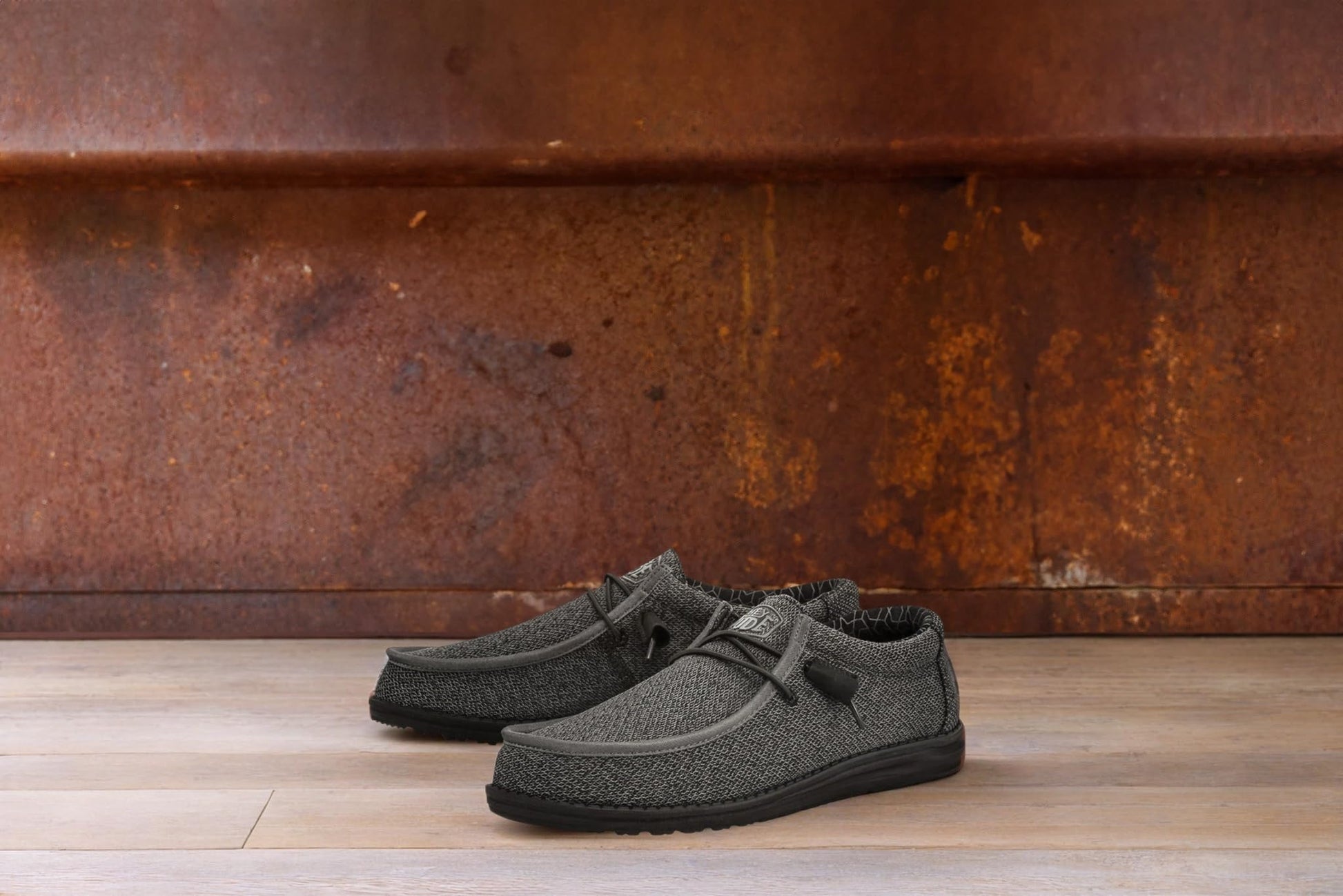 HEYDUDE Men's Wally Sox Micro Total Black Size 12 | Men's Slip On Shoes | Comfortable & Light-Weight