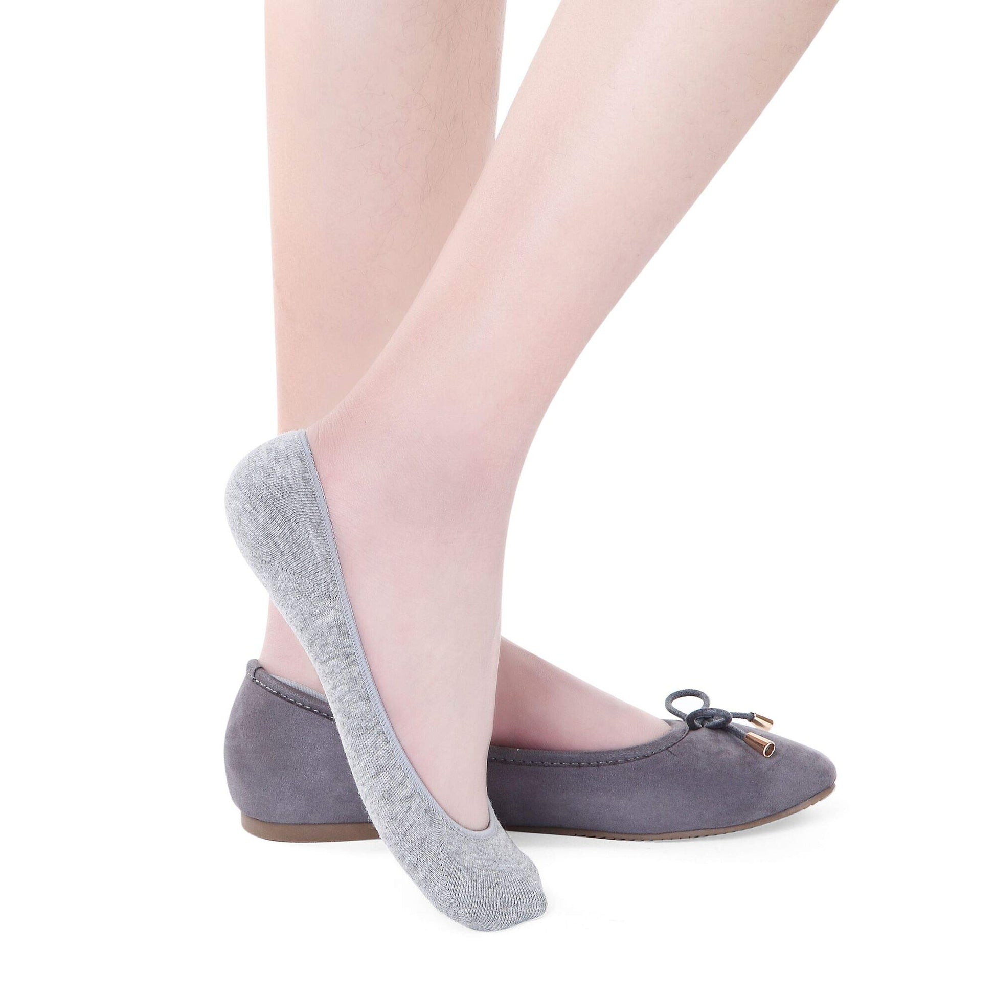 Toes Home No Show Socks Womens, Ultra Low Cut Liners Non Slip Footies for Flats Hidden Invisible Boat Summer 5 Pairs