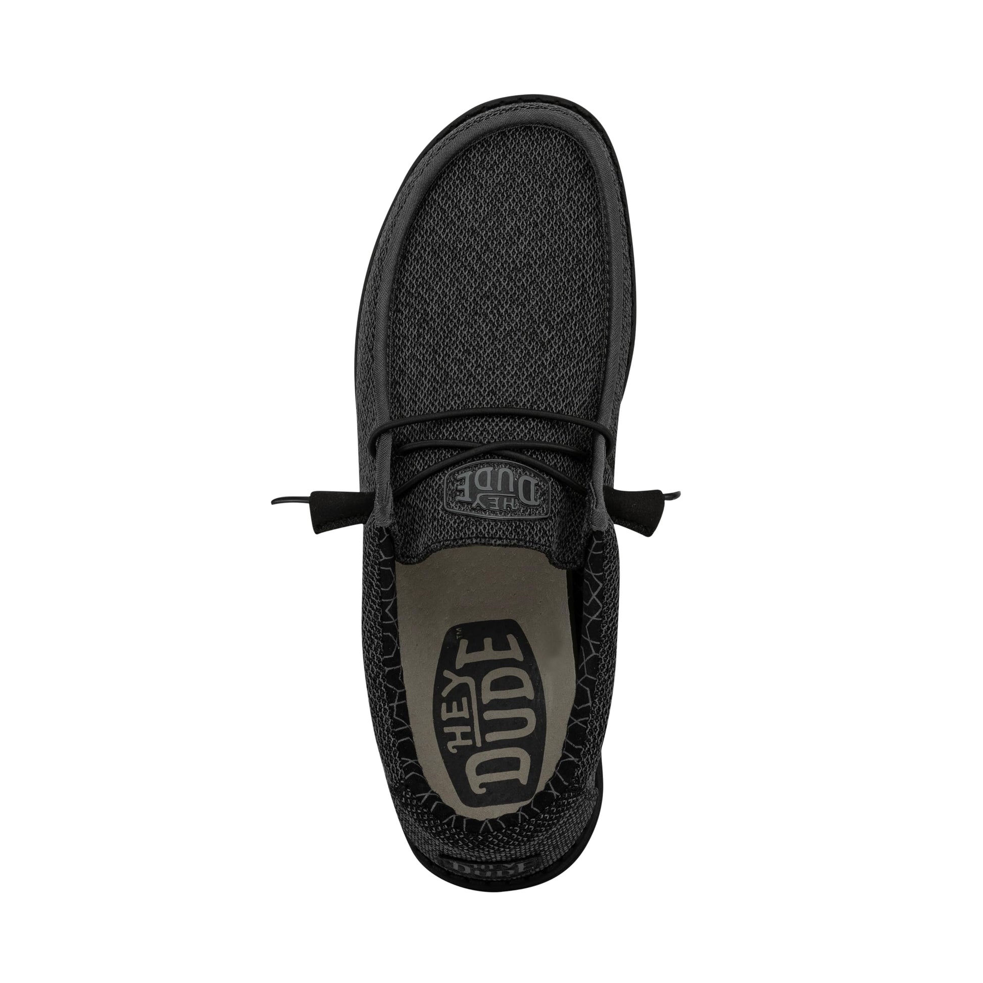 HEYDUDE Men's Wally Sox Micro Total Black Size 12 | Men's Slip On Shoes | Comfortable & Light-Weight