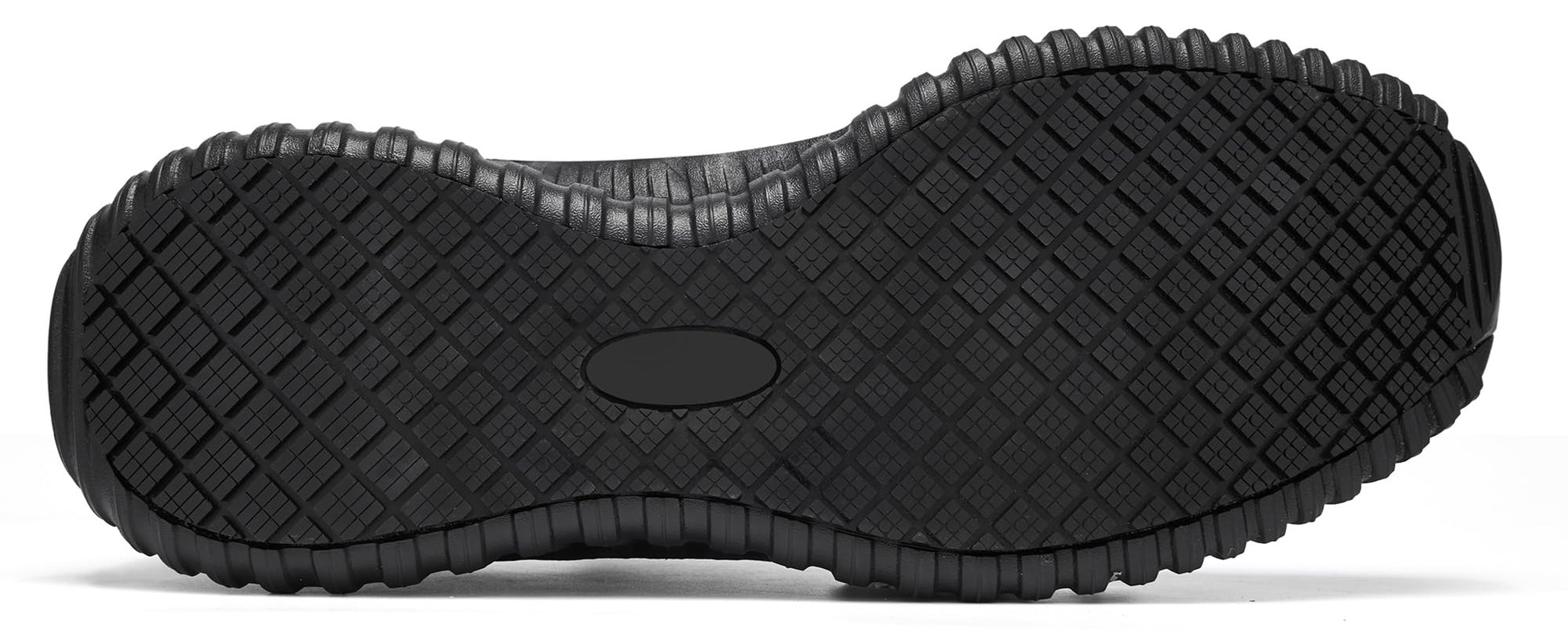 SHULOOK Men's Non Slip Work Shoes Slip On Sneakers Waterproof Food Service Kitchen Chef Restaurant Slip Resistant Walking Shoes Lightweight Comfortable Working Footwear Black Size 9.5