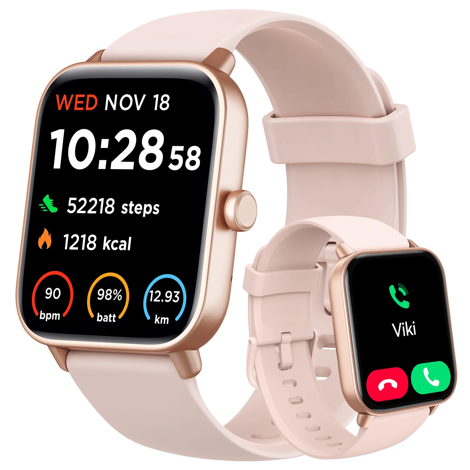 Smart Watch for Women Android & iPhone, Alexa Built-in, IP68 Waterproof Activity Fitness Tracker with Bluetooth Call (Answer/Make), 1.8" Smartwatch with Heart Rate/SpO2/Sleep Monitor, 100+ Sports Mode