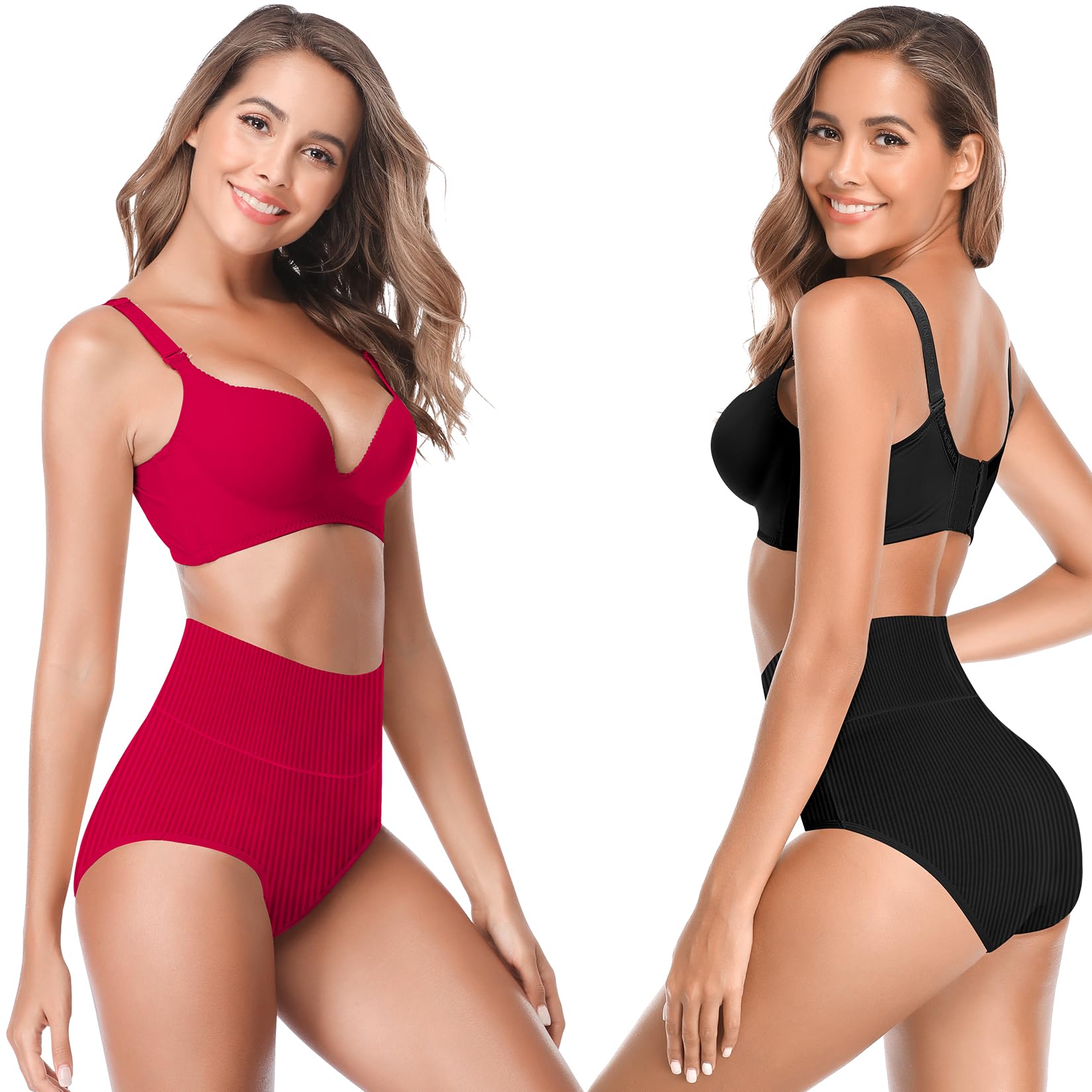 JojoQueen Womens Underwear Cotton High Waist Full Coverage Brief Ladies Panties Lingerie Undergarments for Women, X-Large-XX-Large