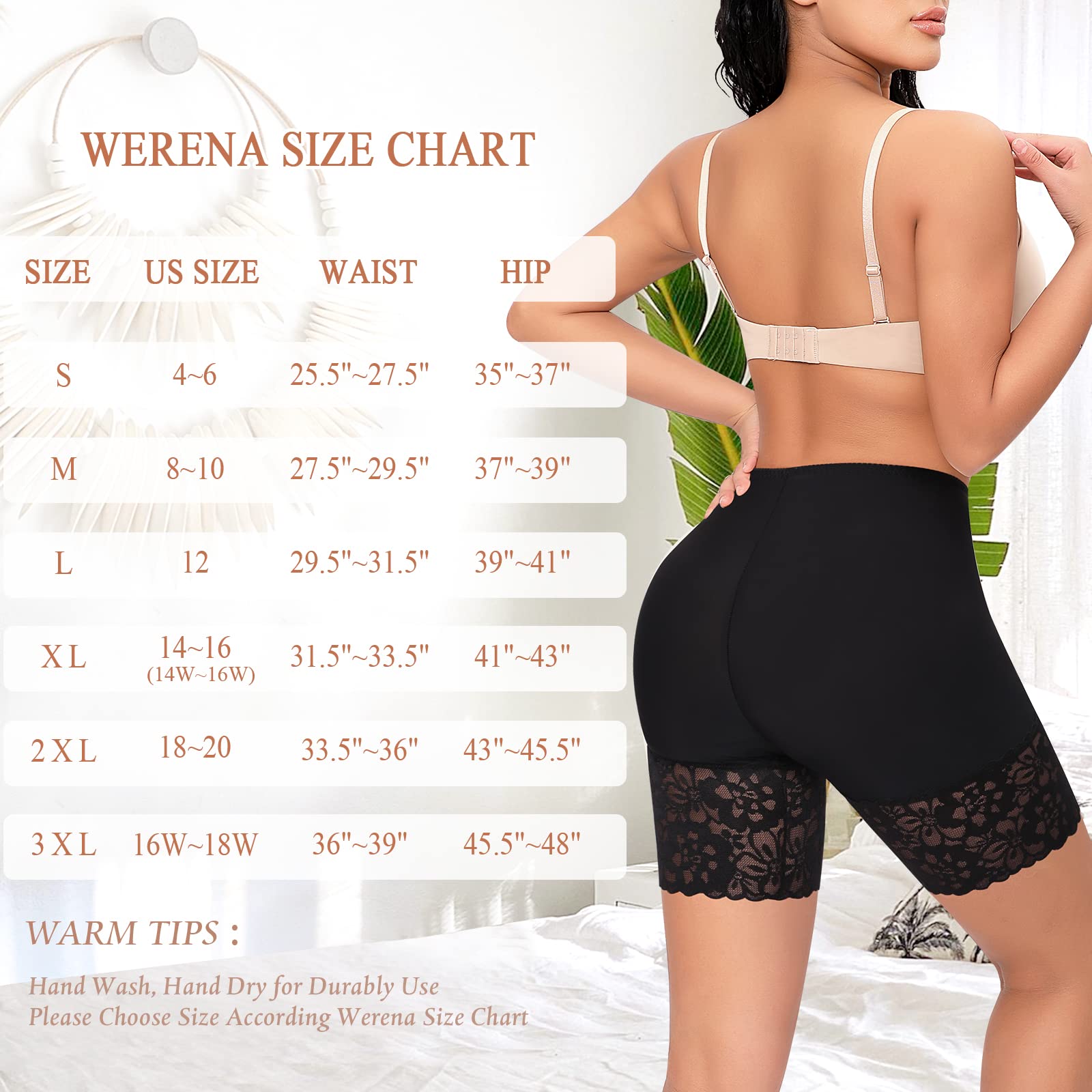 Slip Shorts for Under Dresses Women Anti Chafing Underwear Seamless Boyshorts Panties Lace Under Shorts (#1 Black,Medium)