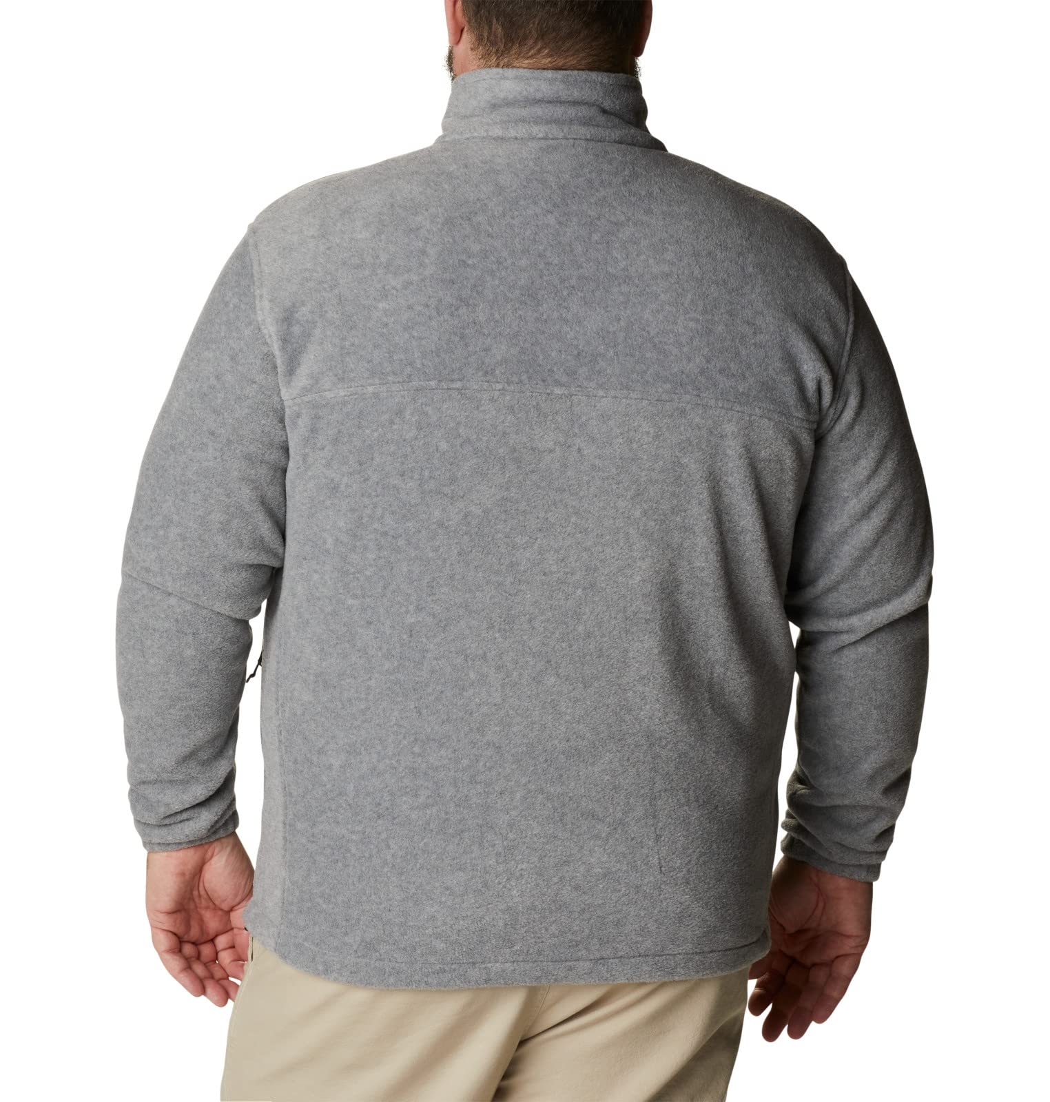 Columbia Men's Steens Mountain 2.0 Full Zip Fleece Jacket, Light Grey Heather, Large