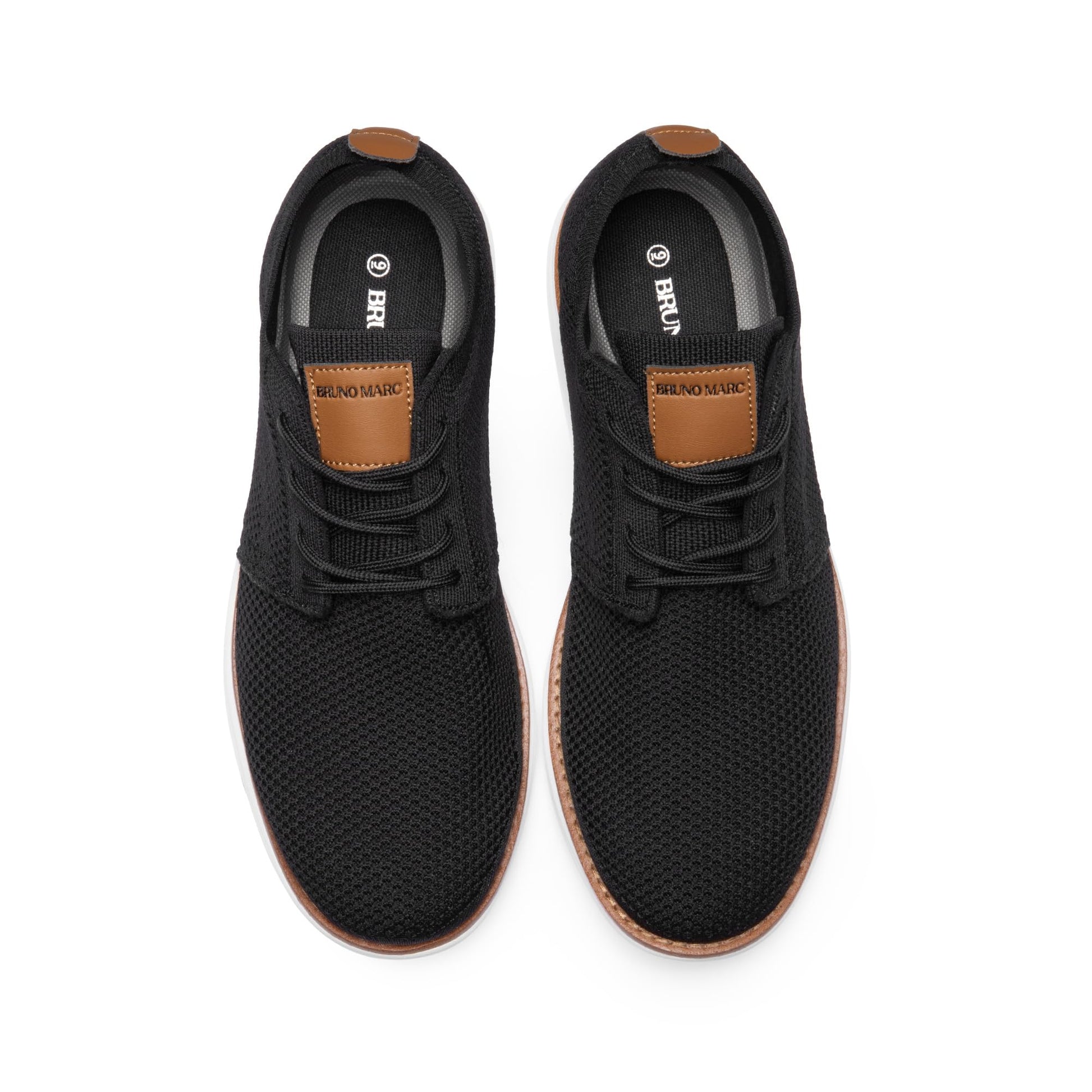 Bruno Marc Men's CoolFlex Breeze Mesh Sneakers Oxfords Lace-Up Lightweight Casual Walking Shoes,Size 11,01 Black,Grand