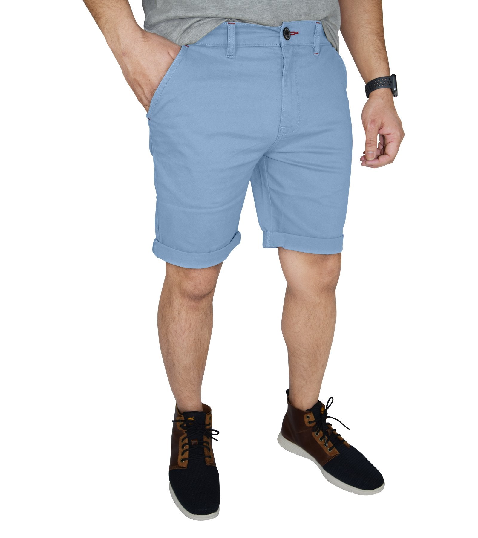 WESTACE Mens Stretch Chino Shorts Casual Flat Front Slim Fit Shorts Spandex Half Pant (30, Khaki)