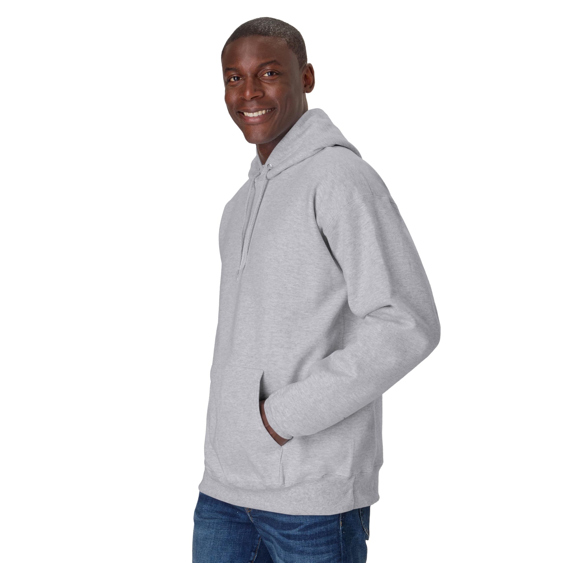 Hanes Men's Ultimate Cotton Heavyweight Pullover Hoodie Sweatshirt, Light Steel, Large