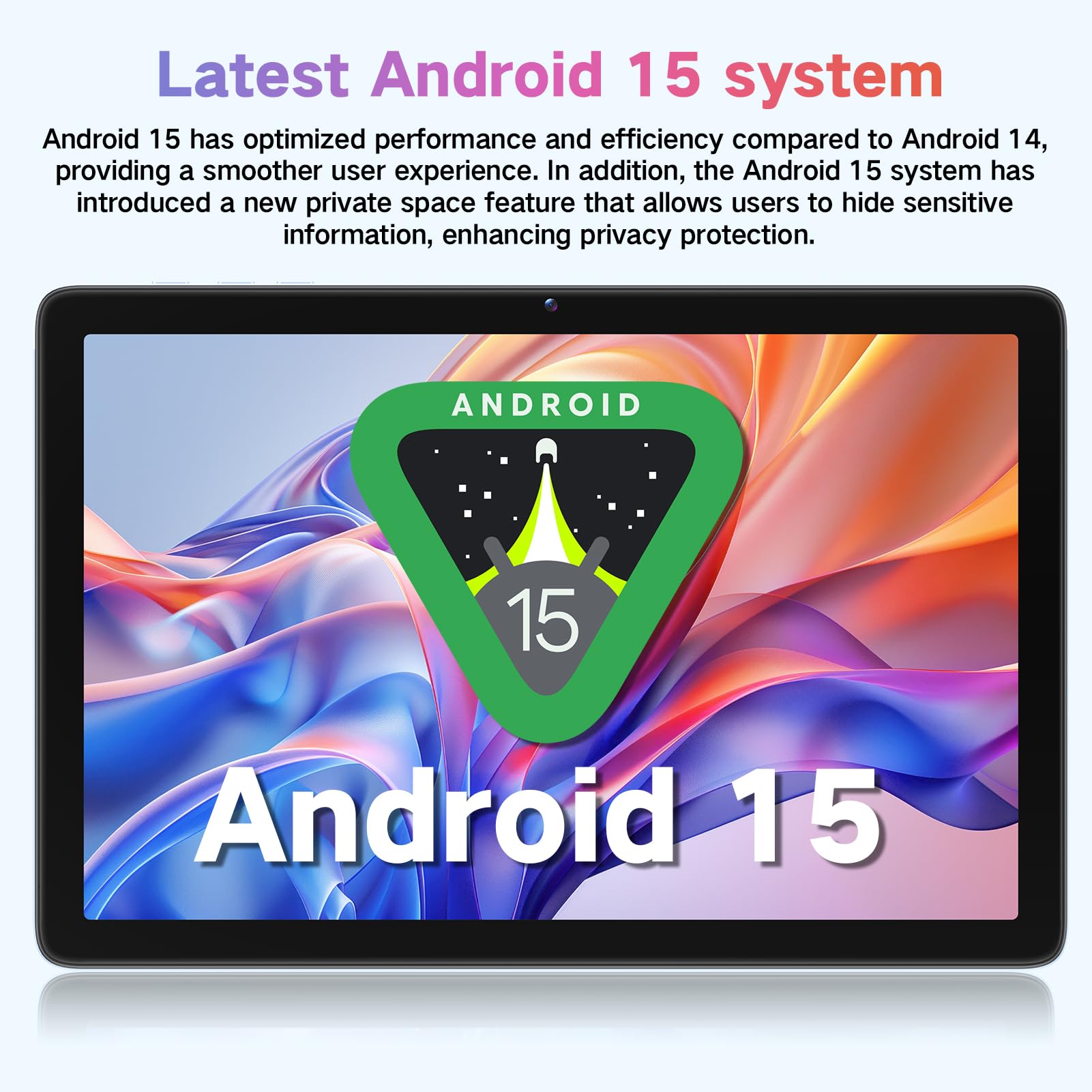 Winsing Tablet, Android 15 Tablets 10 inch with 12GB RAM+128GB Storage+2TB TF Card Expand, Octa-Core, 1280*800 HD Touch Screen Computer Tablet, 8-10H Long-lasting Battery Life,Wi-Fi & BT 5.0,Gray Blue