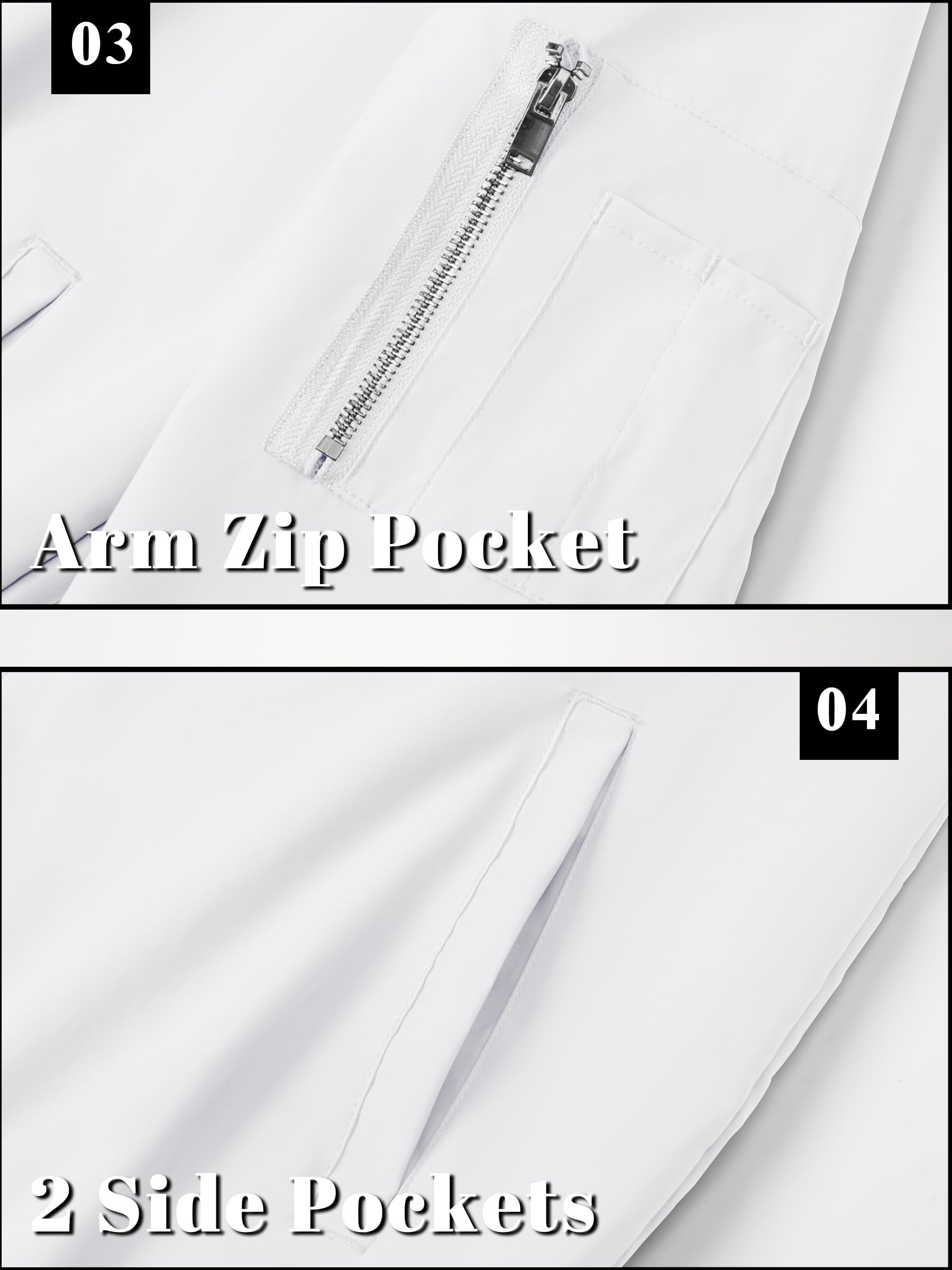 TACVASEN Jackets for Men Varsity Jackets for Men Fashion Coat Men's Casual Mens Spring-Jacket Lightweight Casual Windbreaker Zip Up Jacket