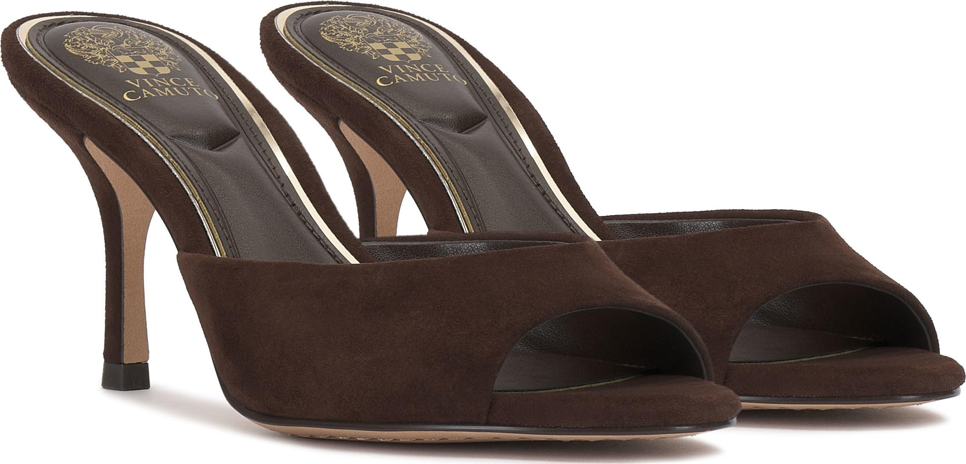 Vince Camuto Women's Prynn Heeled Sandal, Brownie Suede, 8
